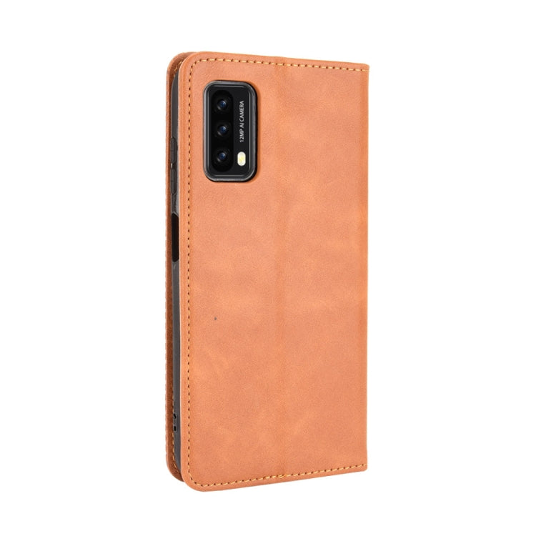 For Blackview A90 Magnetic Buckle Retro Crazy Horse Texture Horizontal Flip Leather Case with Holder & Card Slots & Photo Frame(Brown) - More Brand by PMC Jewellery | Online Shopping South Africa | PMC Jewellery | Buy Now Pay Later Mobicred