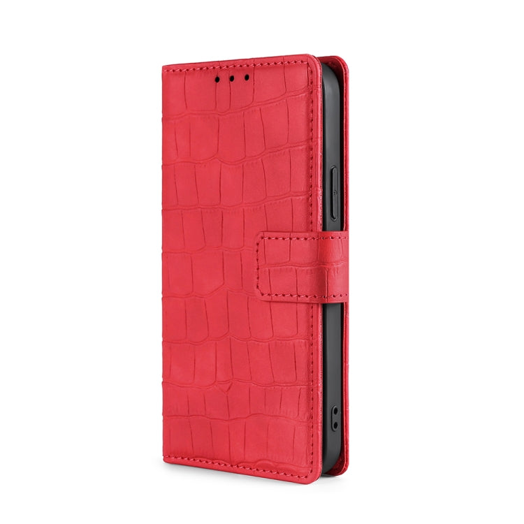 For Doogee N30 Skin Feel Crocodile Texture Magnetic Clasp Horizontal Flip PU Leather Case with Holder & Card Slots & Wallet(Red) - More Brand by PMC Jewellery | Online Shopping South Africa | PMC Jewellery | Buy Now Pay Later Mobicred