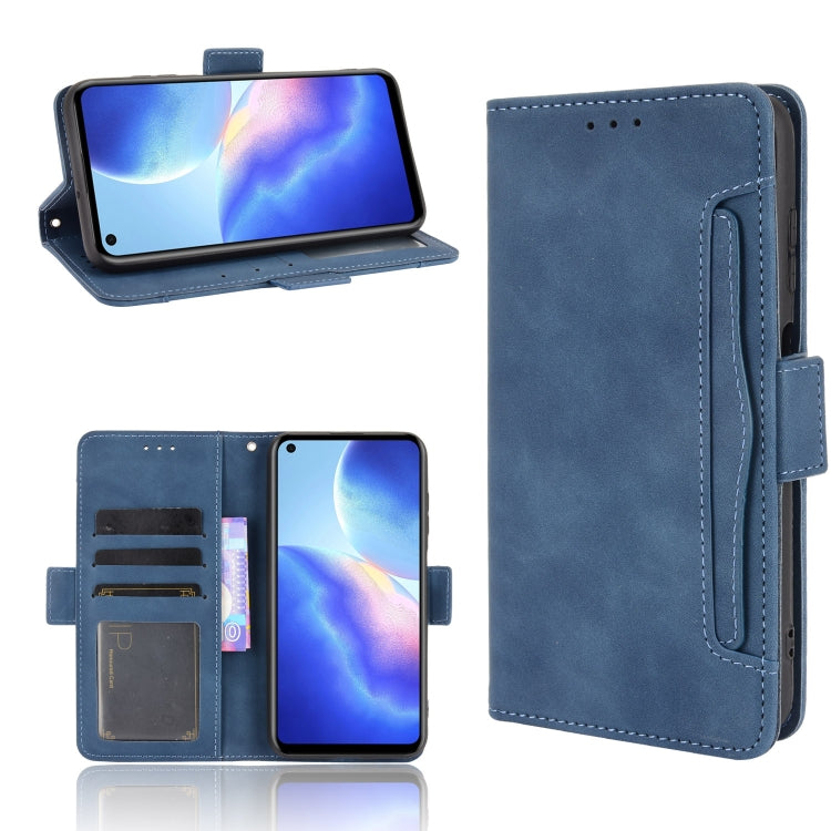 For Blackview A90 Skin Feel Calf Pattern Horizontal Flip Leather Case with Holder & Card Slots & Photo Frame(Blue) - More Brand by PMC Jewellery | Online Shopping South Africa | PMC Jewellery | Buy Now Pay Later Mobicred
