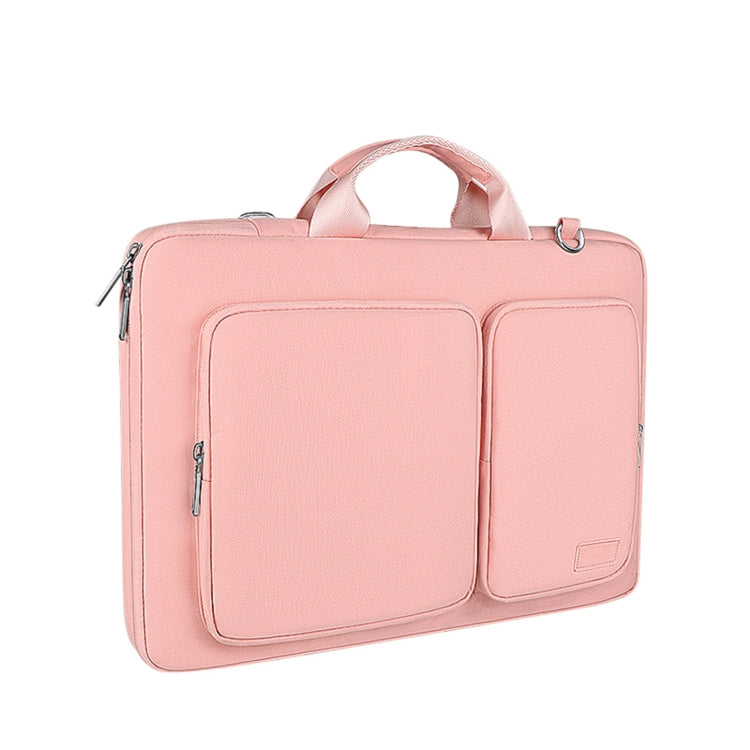 ST11 Polyester Thickened Laptop Bag with Detachable Shoulder Strap, Size:15.6 inch(Pink) - 15.6 - 17 inch by PMC Jewellery | Online Shopping South Africa | PMC Jewellery | Buy Now Pay Later Mobicred