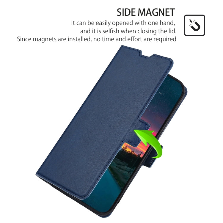 For Doogee X96 Pro Ultra-thin Voltage Side Buckle PU + TPU Horizontal Flip Leather Case with Holder & Card Slot(Blue) - More Brand by PMC Jewellery | Online Shopping South Africa | PMC Jewellery | Buy Now Pay Later Mobicred