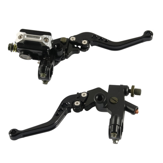 1 Pair A6313-02 22mm Motorcycle Brake and Clutch Master Cylinder Hydraulic Handbrake Handle(Black) - Motorbike Brakes by PMC Jewellery | Online Shopping South Africa | PMC Jewellery | Buy Now Pay Later Mobicred