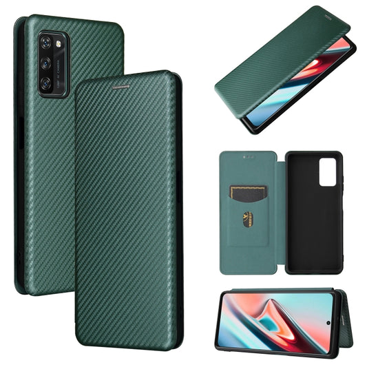 For Blackview A100 Carbon Fiber Texture Horizontal Flip TPU + PC + PU Leather Case with Card Slot(Green) - More Brand by PMC Jewellery | Online Shopping South Africa | PMC Jewellery | Buy Now Pay Later Mobicred