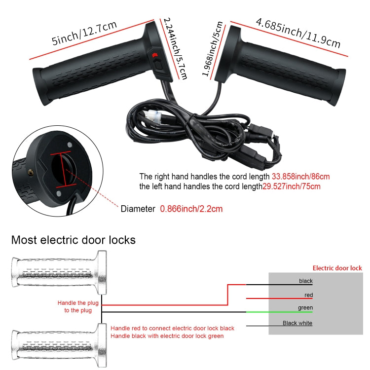 WUPP CS-1324A1 ATV Intelligent Electric Heating Hand Cover Heated Grip with Five Gear Temperature Control & Indicator Light - Grips by WUPP | Online Shopping South Africa | PMC Jewellery | Buy Now Pay Later Mobicred