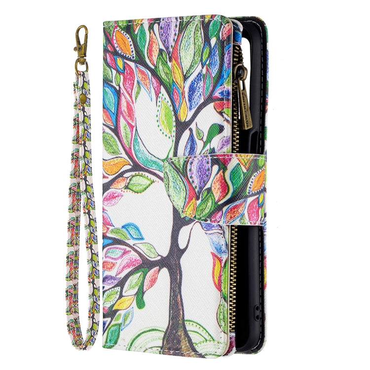For OPPO A54 4G/A55 5G Colored Drawing Pattern Zipper Horizontal Flip Leather Case with Holder & Card Slots & Wallet(Big Tree) - OPPO Cases by PMC Jewellery | Online Shopping South Africa | PMC Jewellery