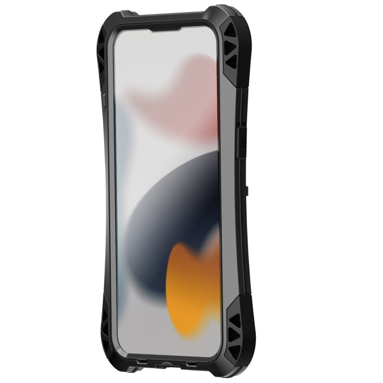 For iPhone 13 Pro Max R-JUST AMIRA Shockproof Dustproof Waterproof Metal Protective Case (Black) - iPhone 13 Pro Max Cases by R-JUST | Online Shopping South Africa | PMC Jewellery