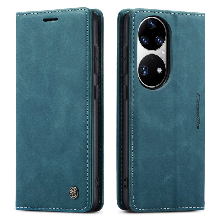 CaseMe 013 Multifunctional Horizontal Flip Leather Case with Holder & Card Slot & Wallet For Huawei P50 Pro(Blue) - Huawei Cases by CaseMe | Online Shopping South Africa | PMC Jewellery | Buy Now Pay Later Mobicred