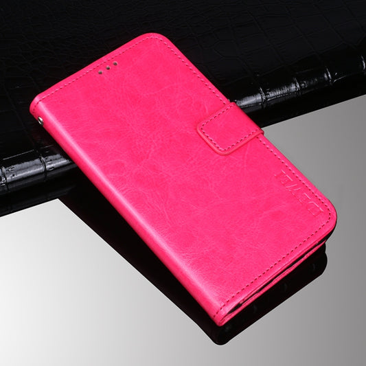 idewei Crazy Horse Texture Horizontal Flip Leather Case with Holder & Card Slots & Wallet For Doogee S97 Pro(Rose Red) - More Brand by idewei | Online Shopping South Africa | PMC Jewellery | Buy Now Pay Later Mobicred