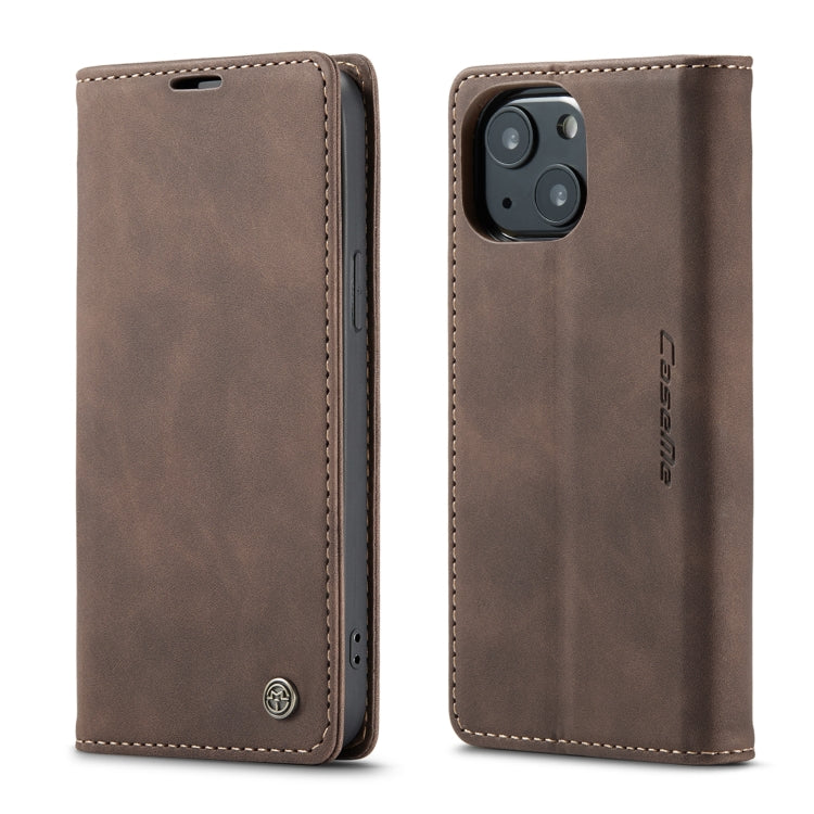 For iPhone 13 mini CaseMe-013 Multifunctional Retro Frosted Horizontal Flip Leather Case with Card Slot & Holder & Wallet (Coffee) - iPhone 13 mini Cases by CaseMe | Online Shopping South Africa | PMC Jewellery | Buy Now Pay Later Mobicred