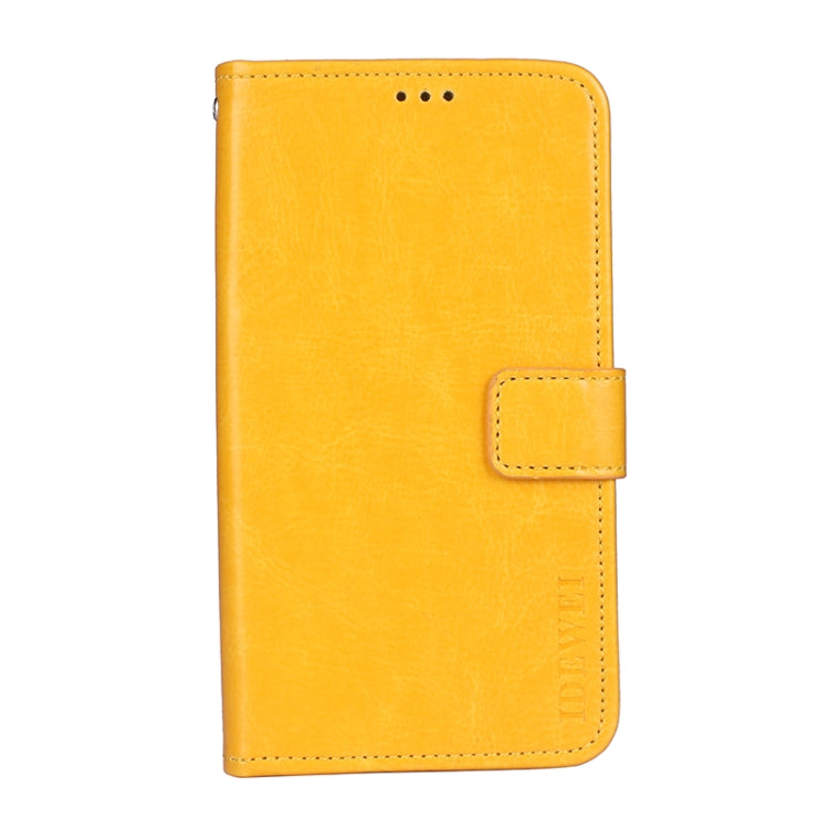idewei Crazy Horse Texture Horizontal Flip Leather Case with Holder & Card Slots & Wallet For Doogee N40 Pro(Yellow) - More Brand by idewei | Online Shopping South Africa | PMC Jewellery | Buy Now Pay Later Mobicred