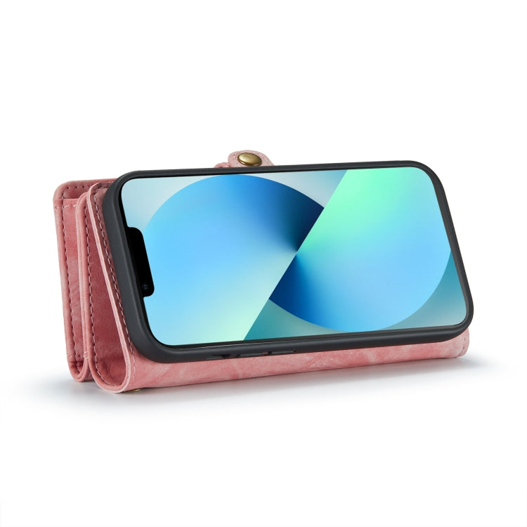 For iPhone 13 Pro Max CaseMe-008 Detachable Multifunctional Horizontal Flip Leather Case(Pink) - iPhone 13 Pro Max Cases by CaseMe | Online Shopping South Africa | PMC Jewellery | Buy Now Pay Later Mobicred