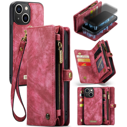 For iPhone 13 mini CaseMe-008 Detachable Multifunctional Horizontal Flip Leather Case with Card Slot & Holder & Zipper Wallet & Photo Frame (Red) - iPhone 13 mini Cases by CaseMe | Online Shopping South Africa | PMC Jewellery | Buy Now Pay Later Mobicred