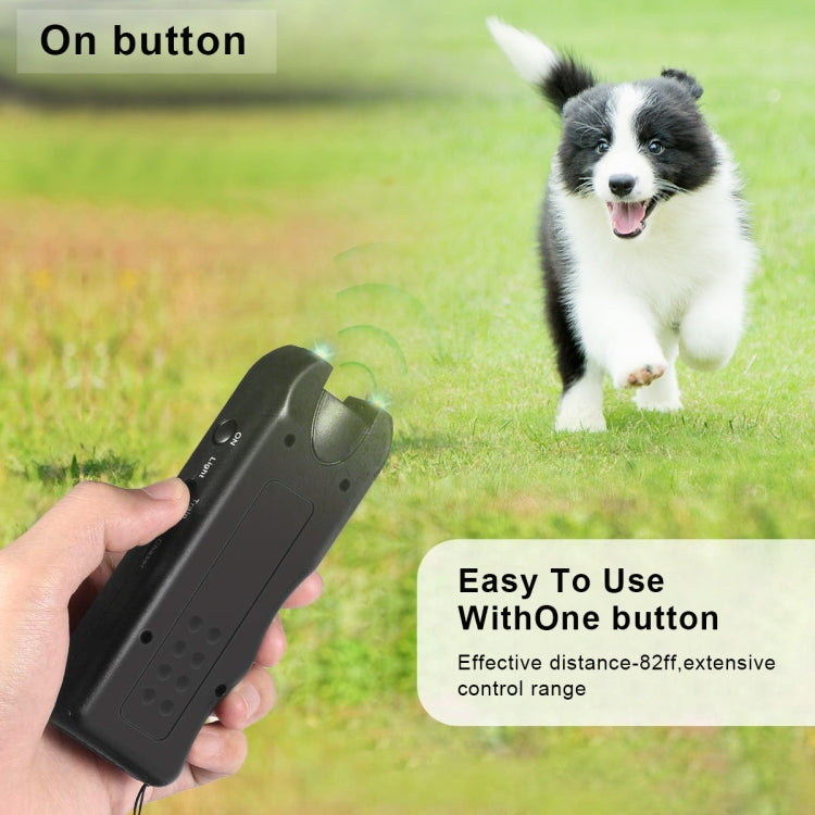 RC-521 Handheld Portable Ultrasonic Dog Repeller with LED Lights(Black) - Training Aids by PMC Jewellery | Online Shopping South Africa | PMC Jewellery | Buy Now Pay Later Mobicred