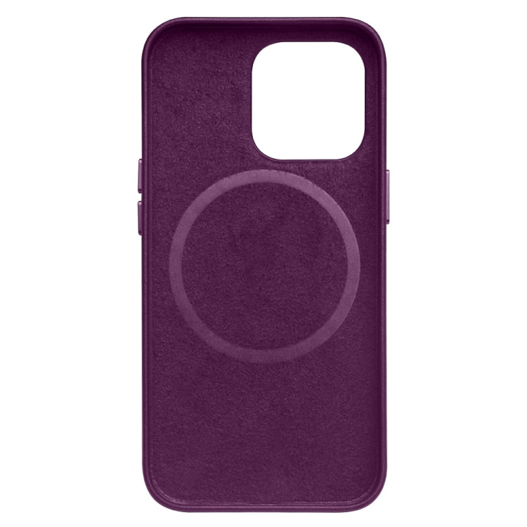 For iPhone 13 mini QIALINO Nappa Cowhide MagSafe Magnetic Protective Case (Purple Crystal) - iPhone 13 mini Cases by QIALINO | Online Shopping South Africa | PMC Jewellery | Buy Now Pay Later Mobicred