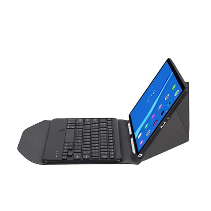 BM10 Diamond Texture Detachable Bluetooth Keyboard Leather Tablet Case with Pen Slot & Triangular Back Support For Lenovo Smart Tab M10 HPD Plus TB-X606F 10.3 inch(Black) - Lenovo Keyboard by PMC Jewellery | Online Shopping South Africa | PMC Jewellery