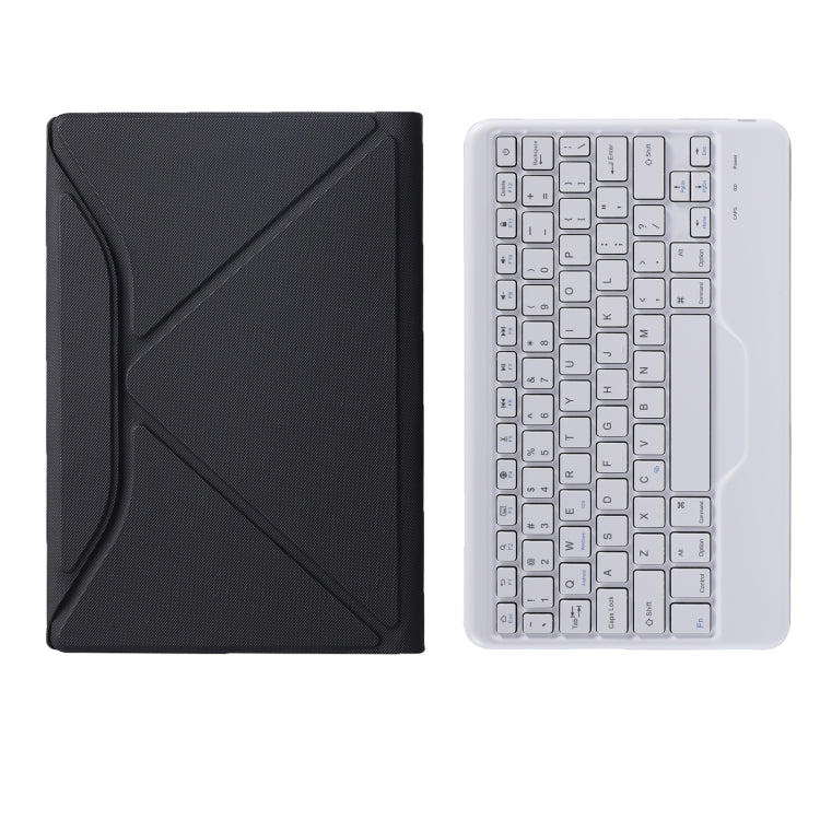 BM12 Diamond Texture Detachable Bluetooth Keyboard Leather Tablet Case with Pen Slot & Triangular Back Support For Lenovo Pad Plus 11 inch TB-J607F / Tab P11 11 inch TB-J606F(Black White) - Lenovo Keyboard by PMC Jewellery | Online Shopping South Africa | PMC Jewellery