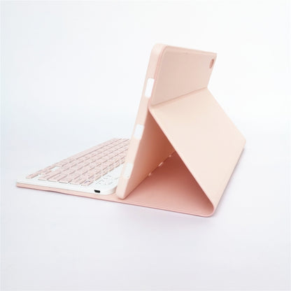 For Lenovo Pad Tab P11 11 inch TB-J606F LX110 Solid Color Detachable Square Keycap Bluetooth Keyboard Leather Tablet Case with Stand(Pink) - Lenovo Keyboard by PMC Jewellery | Online Shopping South Africa | PMC Jewellery