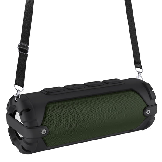 New Rixing NR-6013 Bluetooth 5.0 Portable Outdoor Wireless Bluetooth Speaker with Shoulder Strap(Green) - Desktop Speaker by NewRixing | Online Shopping South Africa | PMC Jewellery | Buy Now Pay Later Mobicred