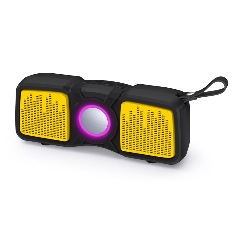 New Rixing NR-9011 Bluetooth 5.0 Portable Outdoor Wireless Bluetooth Speaker(Yellow) - Desktop Speaker by NewRixing | Online Shopping South Africa | PMC Jewellery | Buy Now Pay Later Mobicred