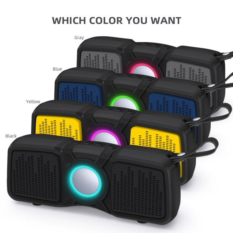 New Rixing NR-9011 Bluetooth 5.0 Portable Outdoor Wireless Bluetooth Speaker(Yellow) - Desktop Speaker by NewRixing | Online Shopping South Africa | PMC Jewellery | Buy Now Pay Later Mobicred