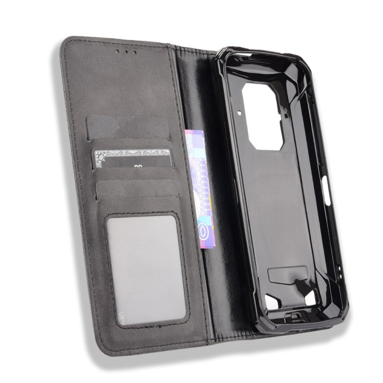 For Doogee S86 / S86 Pro Magnetic Buckle Retro Pattern Horizontal Flip Leather Case with Holder & Card Slot & Wallet(Black) - More Brand by PMC Jewellery | Online Shopping South Africa | PMC Jewellery | Buy Now Pay Later Mobicred