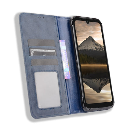 For Doogee S86 / S86 Pro Magnetic Buckle Retro Pattern Horizontal Flip Leather Case with Holder & Card Slot & Wallet(Blue) - More Brand by PMC Jewellery | Online Shopping South Africa | PMC Jewellery | Buy Now Pay Later Mobicred