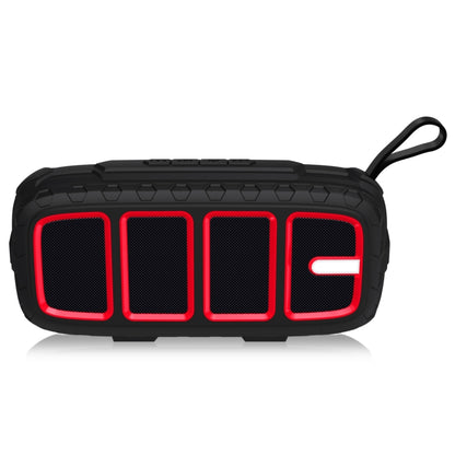 NewRixing NR-5018 Outdoor Portable Bluetooth Speaker, Support Hands-free Call / TF Card / FM / U Disk(Black+Red) - Desktop Speaker by NewRixing | Online Shopping South Africa | PMC Jewellery | Buy Now Pay Later Mobicred