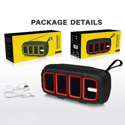 NewRixing NR-5018 Outdoor Portable Bluetooth Speaker, Support Hands-free Call / TF Card / FM / U Disk(Red+Black) - Desktop Speaker by NewRixing | Online Shopping South Africa | PMC Jewellery | Buy Now Pay Later Mobicred