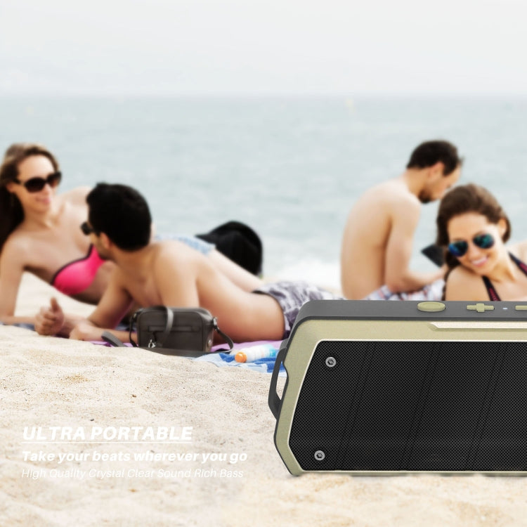 NewRixing NR-5000 IPX5 High Fidelity Bluetooth Speaker, Support Hands-free Call / TF Card / FM / U Disk(Gold) - Desktop Speaker by NewRixing | Online Shopping South Africa | PMC Jewellery | Buy Now Pay Later Mobicred