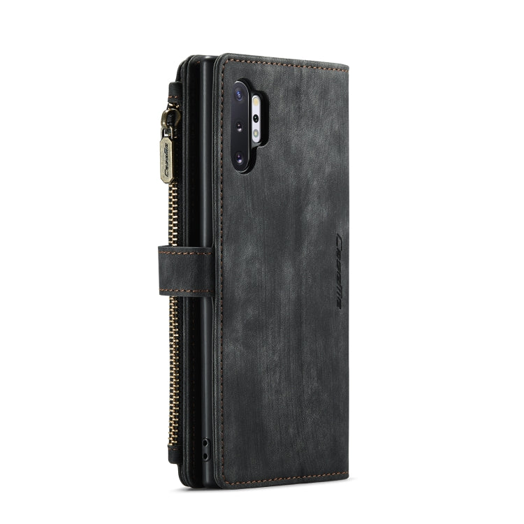 For Samsung Galaxy Note10+ CaseMe-C30 PU + TPU Multifunctional Horizontal Flip Leather Case with Holder & Card Slot & Wallet & Zipper Pocket(Black) - Galaxy Phone Cases by CaseMe | Online Shopping South Africa | PMC Jewellery | Buy Now Pay Later Mobicred