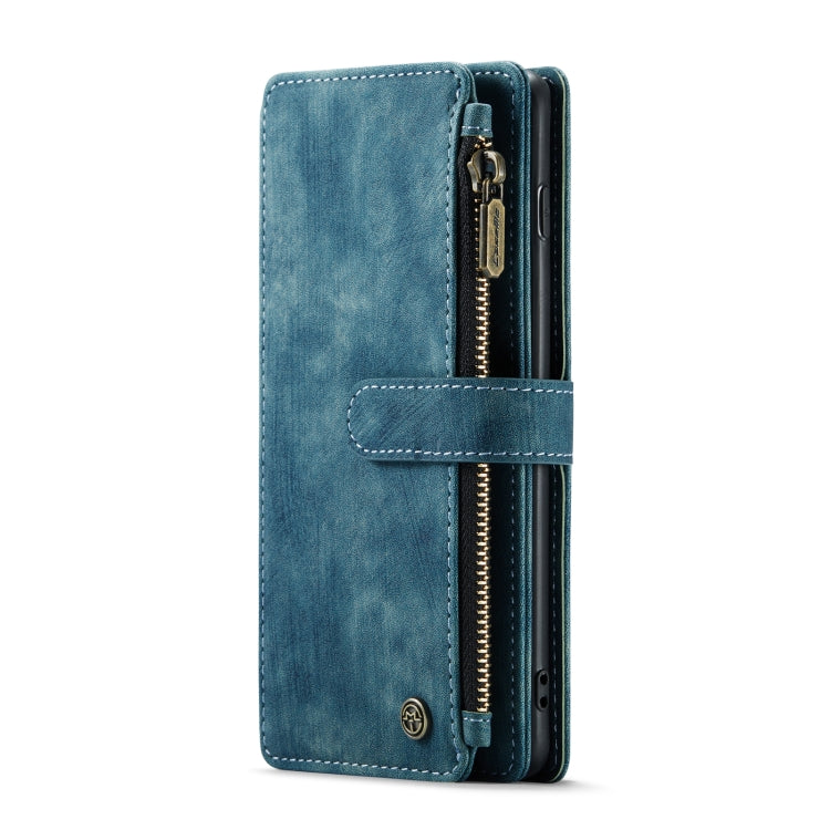 For Samsung Galaxy S10+ CaseMe-C30 PU + TPU Multifunctional Horizontal Flip Leather Case with Holder & Card Slot & Wallet & Zipper Pocket(Blue) - Galaxy Phone Cases by CaseMe | Online Shopping South Africa | PMC Jewellery | Buy Now Pay Later Mobicred