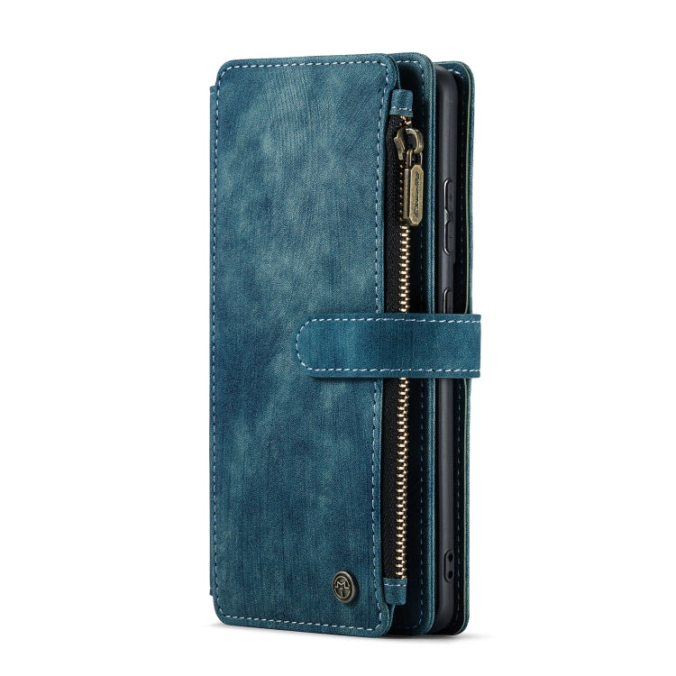 For Samsung Galaxy S21+ 5G CaseMe-C30 PU + TPU Multifunctional Horizontal Flip Leather Case with Holder & Card Slot & Wallet & Zipper Pocket(Blue) - Galaxy S21+ 5G Cases by CaseMe | Online Shopping South Africa | PMC Jewellery | Buy Now Pay Later Mobicred