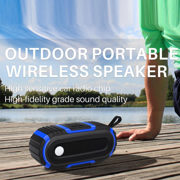 NewRixing NR-5016 Outdoor Splash-proof Water Bluetooth Speaker, Support Hands-free Call / TF Card / FM / U Disk(Green) - Desktop Speaker by NewRixing | Online Shopping South Africa | PMC Jewellery | Buy Now Pay Later Mobicred