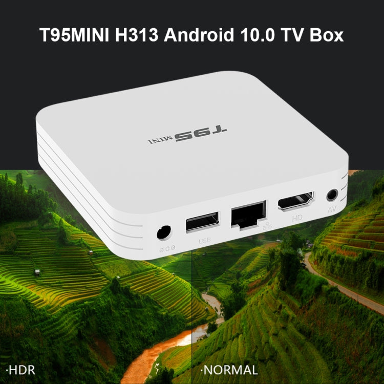 T95MINI 4K HD Network TV Set Top Box, Android 10.0, Allwinner H313 Quad Core 64-bit Cortex-A53, 1GB + 8GB, Support 2.4G WiFi, HDMI, AV, LAN, USB 2.0, EU Plug - Allwinner H3 by PMC Jewellery | Online Shopping South Africa | PMC Jewellery | Buy Now Pay Later Mobicred