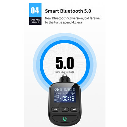 BT06 1.4 inch Car MP3 Player FM Transmitter QC3.0 Quick Charge Support Bluetooth Handsfree / TF Card - Bluetooth Car Kits by PMC Jewellery | Online Shopping South Africa | PMC Jewellery | Buy Now Pay Later Mobicred