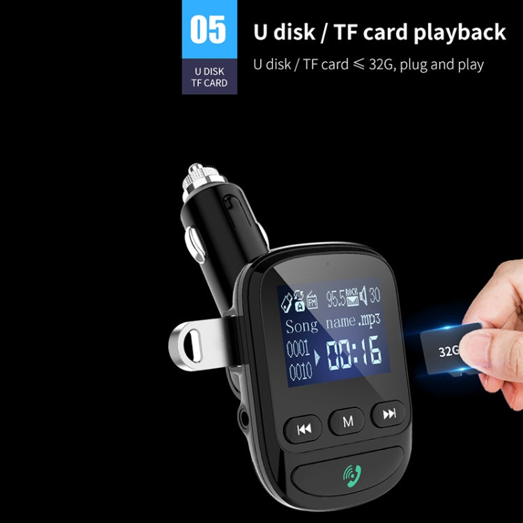 BT06 1.4 inch Car MP3 Player FM Transmitter QC3.0 Quick Charge Support Bluetooth Handsfree / TF Card - Bluetooth Car Kits by PMC Jewellery | Online Shopping South Africa | PMC Jewellery | Buy Now Pay Later Mobicred