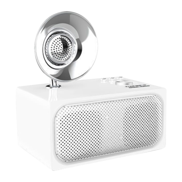 SOAIY Retro Subwoofer Bluetooth Speaker Wireless Mini Radio(White) -  by PMC Jewellery | Online Shopping South Africa | PMC Jewellery | Buy Now Pay Later Mobicred