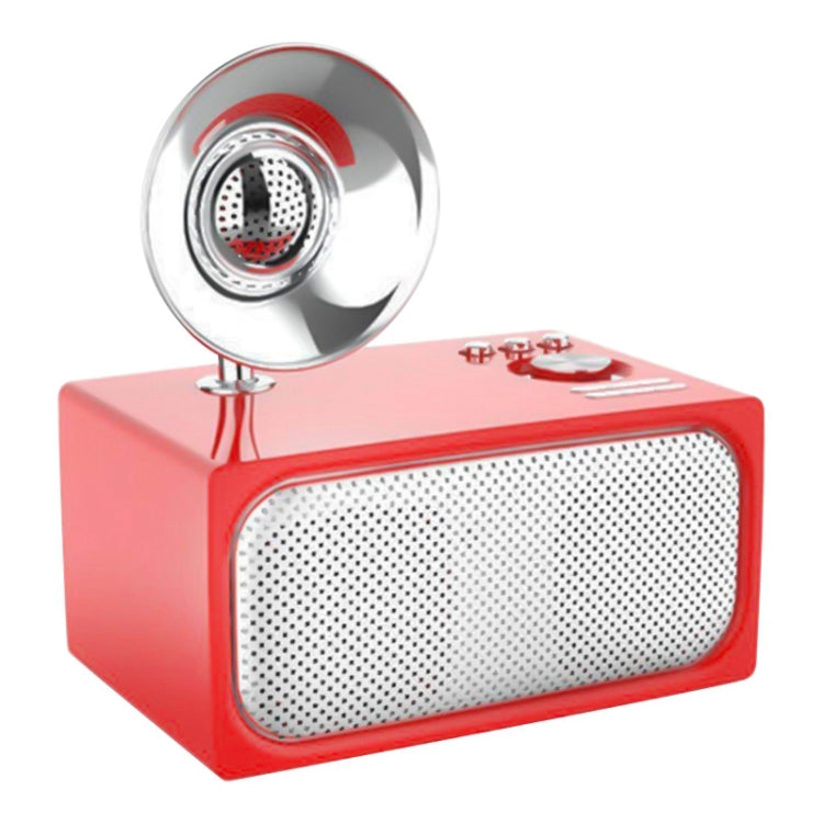 SOAIY Retro Subwoofer Bluetooth Speaker Wireless Mini Radio(Red) -  by PMC Jewellery | Online Shopping South Africa | PMC Jewellery | Buy Now Pay Later Mobicred