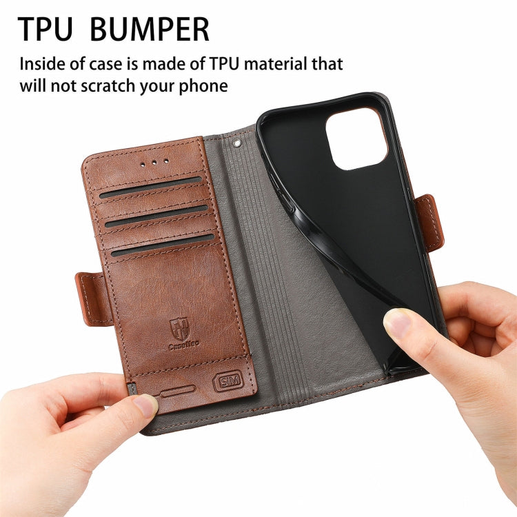 For Blackview A100 CaseNeo Business Splicing Dual Magnetic Buckle Horizontal Flip PU Leather Case with Holder & Card Slots & Wallet(Brown) - More Brand by PMC Jewellery | Online Shopping South Africa | PMC Jewellery | Buy Now Pay Later Mobicred