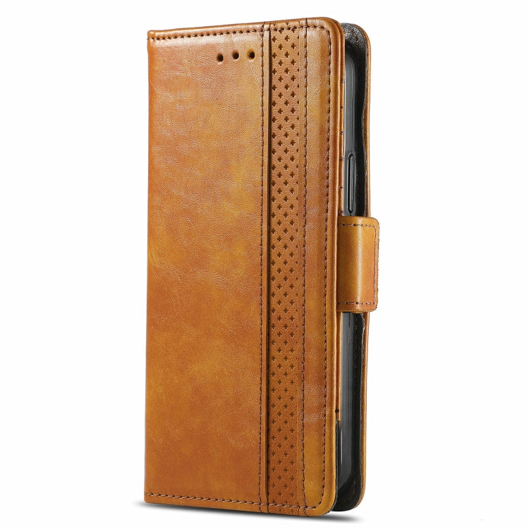 For Blackview A100 CaseNeo Business Splicing Dual Magnetic Buckle Horizontal Flip PU Leather Case with Holder & Card Slots & Wallet(Khaki) - More Brand by PMC Jewellery | Online Shopping South Africa | PMC Jewellery | Buy Now Pay Later Mobicred