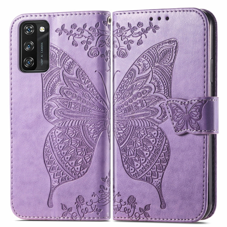 For Blackview A100 Butterfly Love Flower Embossed Horizontal Flip Leather Case with Holder & Card Slots & Wallet & Lanyard(Light Purple) - More Brand by PMC Jewellery | Online Shopping South Africa | PMC Jewellery | Buy Now Pay Later Mobicred