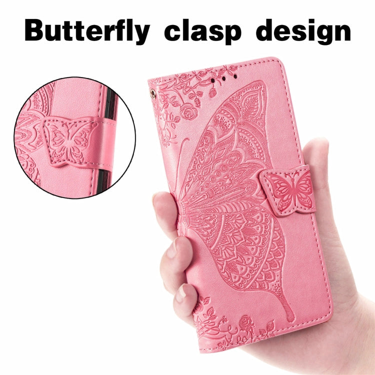 For Blackview A100 Butterfly Love Flower Embossed Horizontal Flip Leather Case with Holder & Card Slots & Wallet & Lanyard(Pink) - More Brand by PMC Jewellery | Online Shopping South Africa | PMC Jewellery | Buy Now Pay Later Mobicred