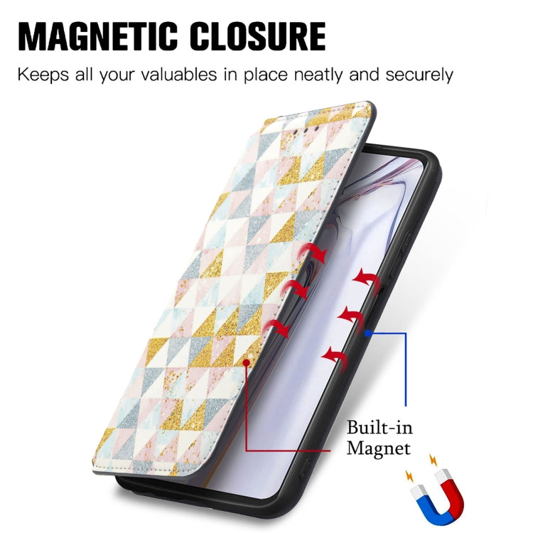 For Blackview A100 Colorful Magnetic Horizontal Flip PU Leather Case with Holder & Card Slot & Wallet(Rhombus) - More Brand by PMC Jewellery | Online Shopping South Africa | PMC Jewellery | Buy Now Pay Later Mobicred