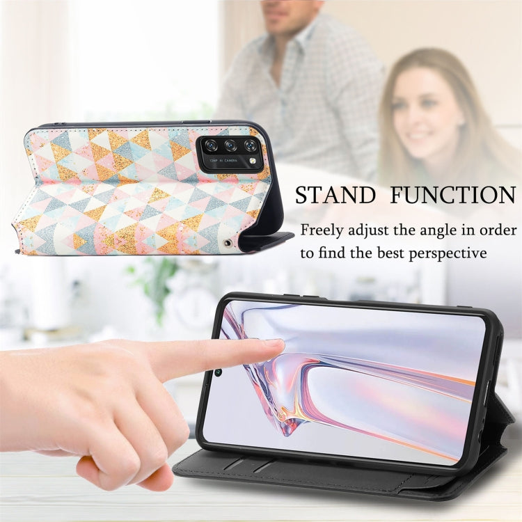 For Blackview A100 Colorful Magnetic Horizontal Flip PU Leather Case with Holder & Card Slot & Wallet(Rhombus) - More Brand by PMC Jewellery | Online Shopping South Africa | PMC Jewellery | Buy Now Pay Later Mobicred