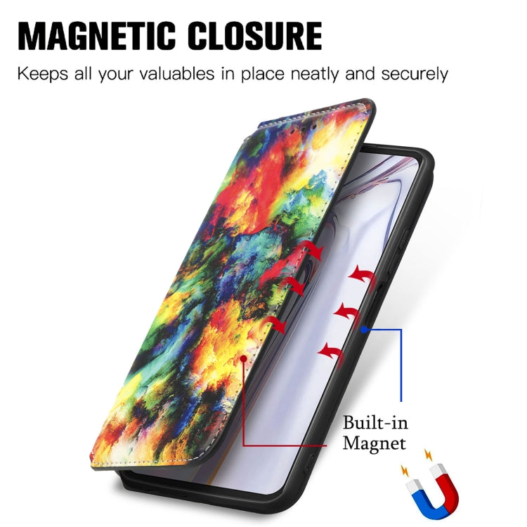 For Blackview A100 Colorful Magnetic Horizontal Flip PU Leather Case with Holder & Card Slot & Wallet(Colorful Cloud) - More Brand by PMC Jewellery | Online Shopping South Africa | PMC Jewellery | Buy Now Pay Later Mobicred