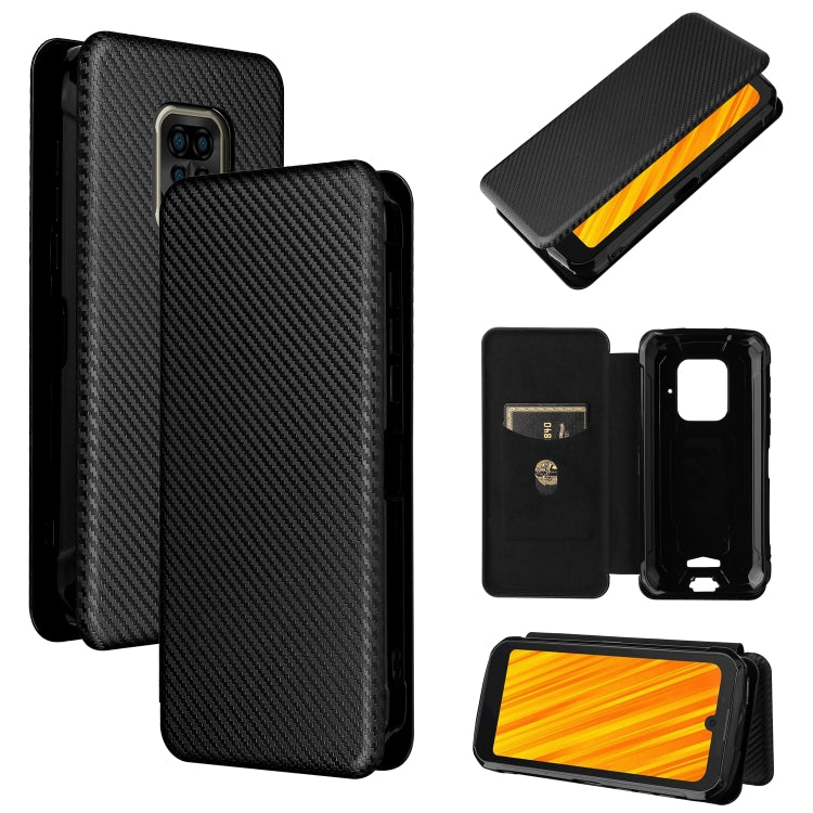 For Doogee S59 / S59 Pro Carbon Fiber Texture Horizontal Flip TPU + PC + PU Leather Case with Card Slot(Black) - More Brand by PMC Jewellery | Online Shopping South Africa | PMC Jewellery | Buy Now Pay Later Mobicred