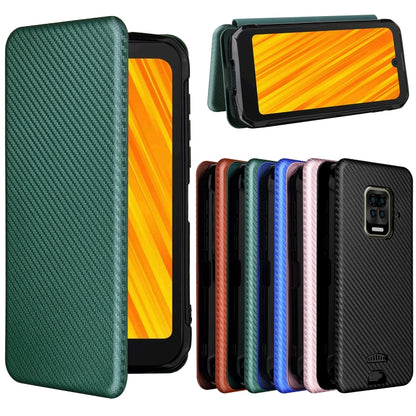 For Doogee S59 / S59 Pro Carbon Fiber Texture Horizontal Flip TPU + PC + PU Leather Case with Card Slot(Green) - More Brand by PMC Jewellery | Online Shopping South Africa | PMC Jewellery | Buy Now Pay Later Mobicred