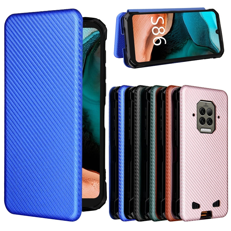 For Doogee S86 / S86 Pro Carbon Fiber Texture Horizontal Flip TPU + PC + PU Leather Case with Card Slot(Blue) - More Brand by PMC Jewellery | Online Shopping South Africa | PMC Jewellery | Buy Now Pay Later Mobicred