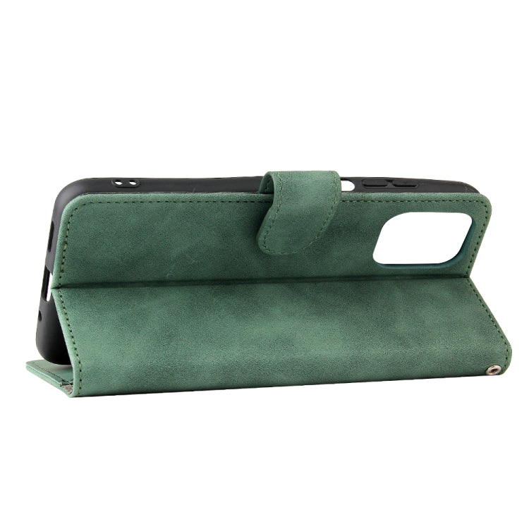 For Doogee N40 Pro Solid Color Skin Feel Magnetic Buckle Horizontal Flip PU Leather Case with Holder & Card Slots & Wallet(Green) - More Brand by PMC Jewellery | Online Shopping South Africa | PMC Jewellery | Buy Now Pay Later Mobicred