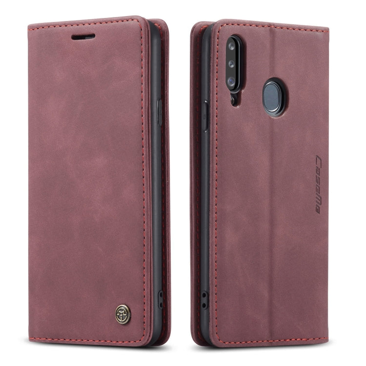 For Galaxy A20s CaseMe-013 Multifunctional Horizontal Flip Leather Case with Card Slot & Holder & Wallet(Wine Red) - Galaxy Phone Cases by CaseMe | Online Shopping South Africa | PMC Jewellery | Buy Now Pay Later Mobicred